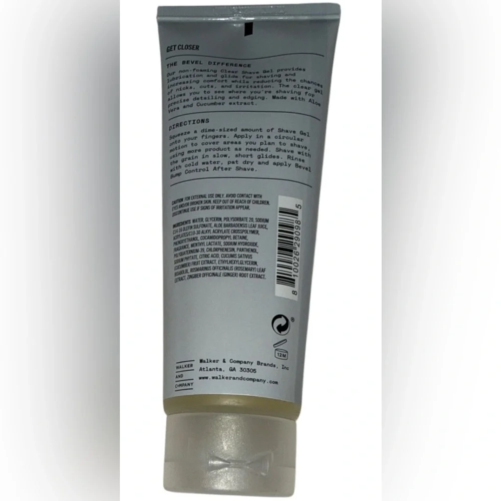 NEW! Men’s- Bevel- Clear Shave Gel- $17 MSRP! - 4 fl. Oz.